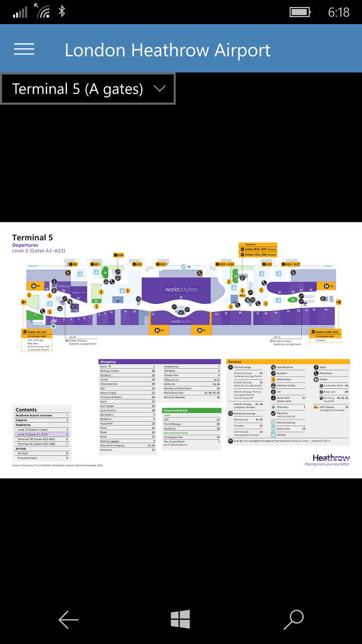 Airport terminal map