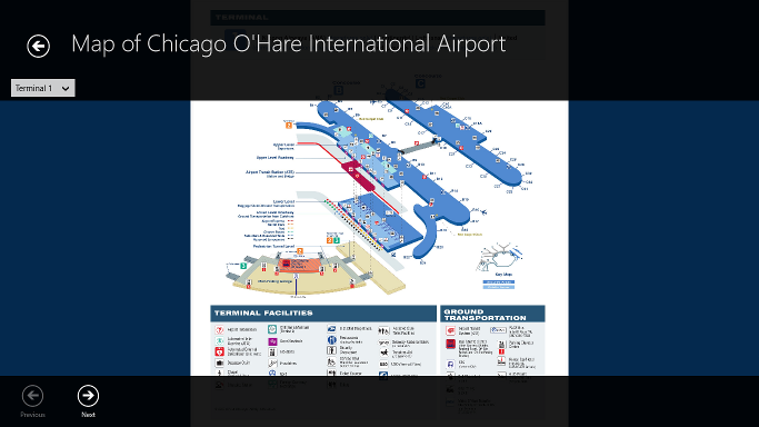 Airport terminal map