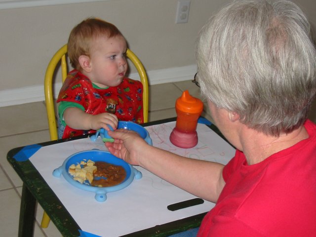 Getting some help eating